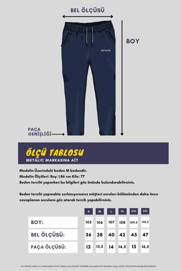 Erkek Siyah Standart Fit Normal Kesim Düz Paça Cep Fermuarlı Rahat Jogger Eşofman Altı