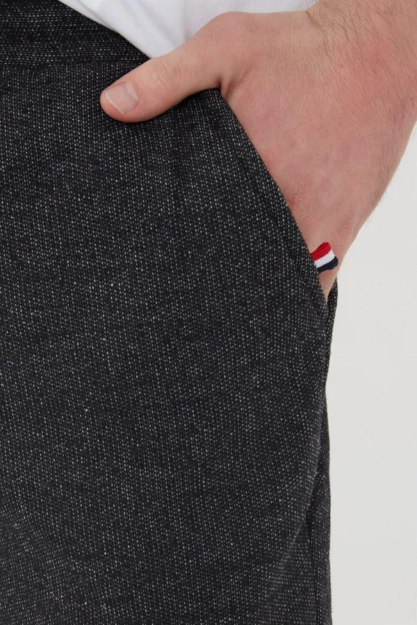 Erkek Siyah Içi Polarlı Slim Fit Paça Lastikli Jogger Eşofman Altı  MTLCO-42
