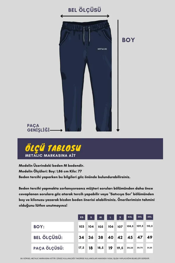 Siyah-Antrasit-Lacivert Arka Cepli Etiket Detaylı Düz Paça Erkek Içi Pamuklu 3lü Eşofman Altı Paketi