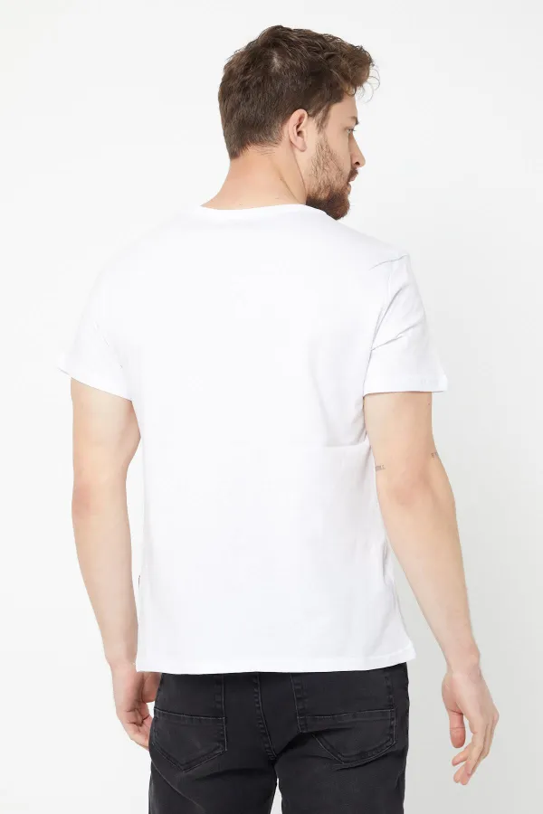 Men's Multicolored T-Shirt, Regular Fit, Relaxed Cut, V-Neck, 5-Pack Basic T-Shirts