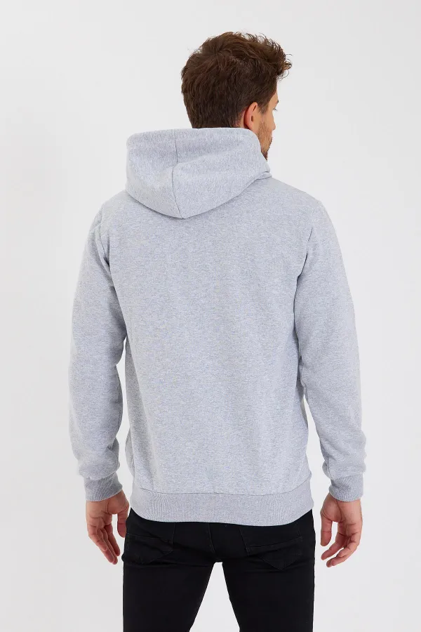 Gilet à capuche zippé noir métallisé pour homme avec poche kangourou et doublure en coton