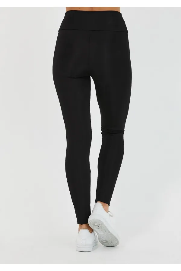 Kadın Siyah Yüksek Bel Toparlayıcı Tayt  MTLCKT-02