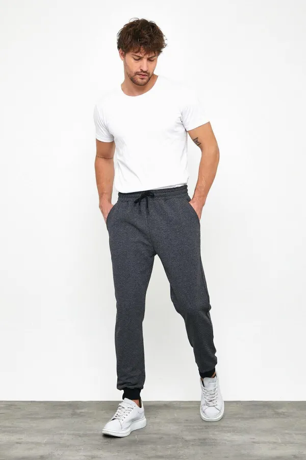 Erkek İçi Polarlı Slim Fit Paça Lastikli  Jogger Eşofman Altı MTLCO52