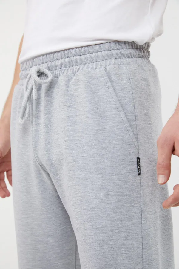 Siyah-antrasit Erkek Düz Paça Rahat Kesim 2'li Eşofman Altı Paketi