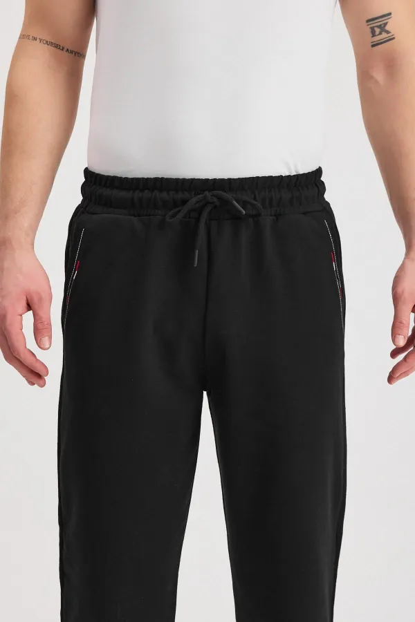 Short bermuda noir pour homme, longueur genou, style capri, avec poches latérales et taille élastique ajustable MTLCE108