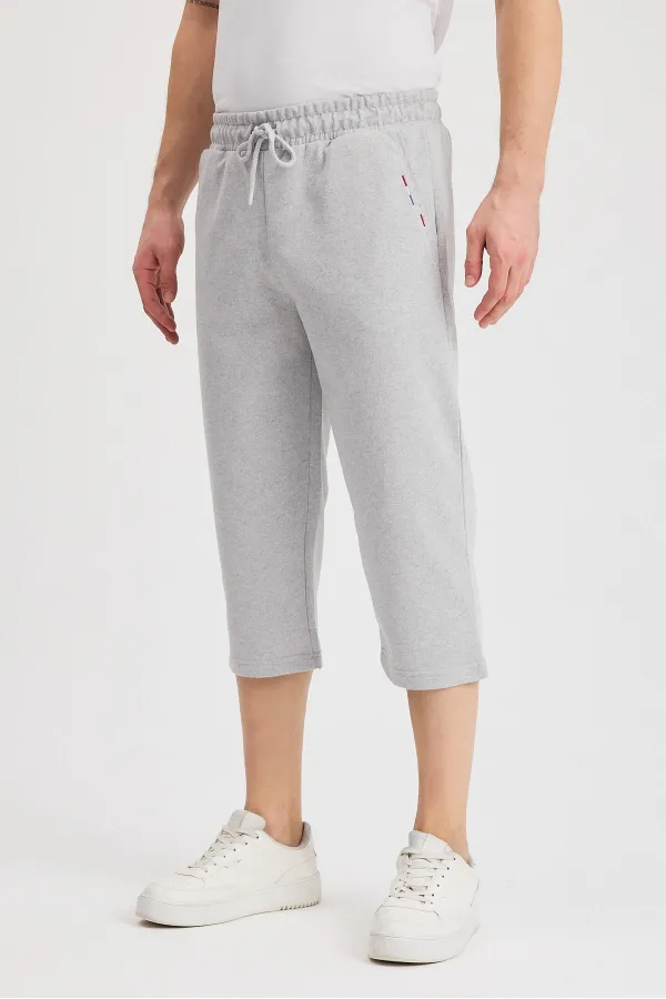 Short bermuda capri pour homme, longueur genou, avec poche latérale, coloris noir, marine, gris et anthracite, taille élastique ajustable, lot de 4