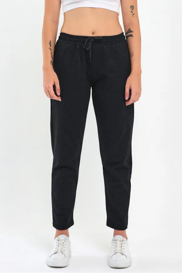 Lot de 3 bas de survêtement classiques à poches bleu marine pour femme