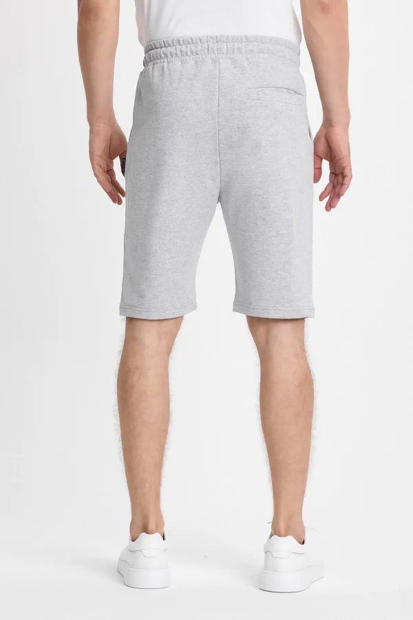 Erkek Siyah Şort - Yan Cepli Beli Lastikli Regular Fit Rahat Kesim