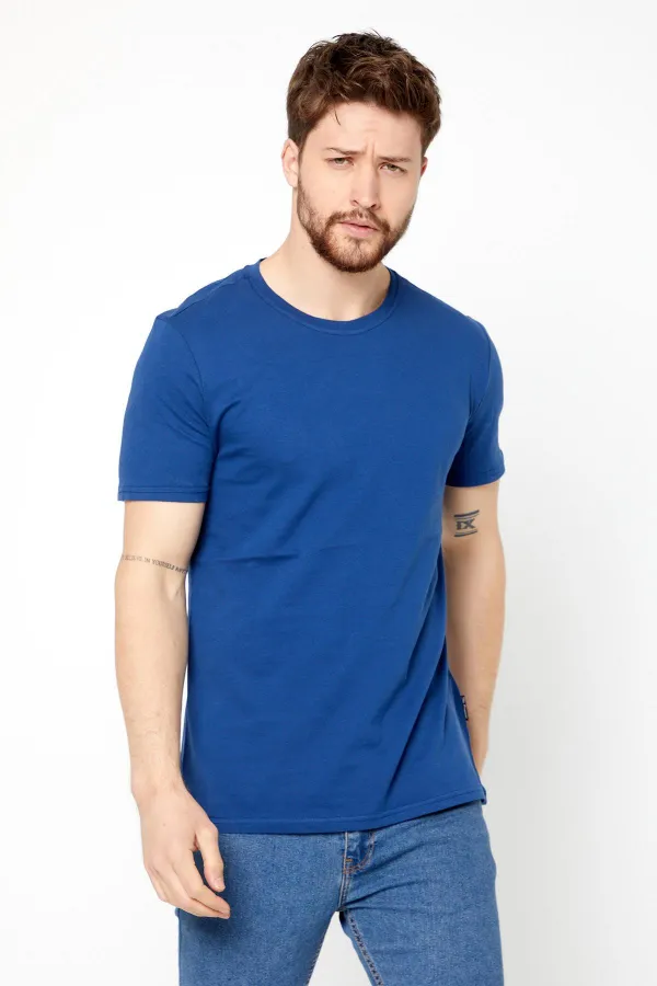 Erkek Çok Renkli T- Shirt Regular Fit Rahat Kesim Bisiklet Yaka Basic Tişört 