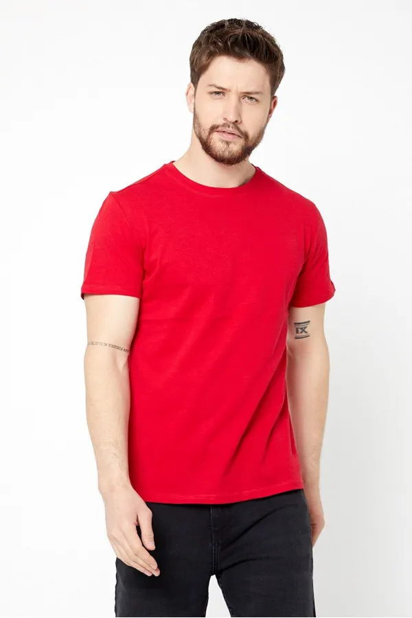 Men's Multicolored T-Shirt, Regular Fit, Relaxed Cut, Crew Neck, 3-Pack Basic T-Shirts