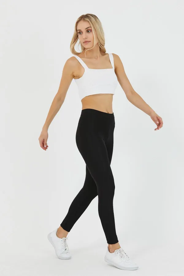 Leggings noirs taille haute pour femmes MTLCKT-03