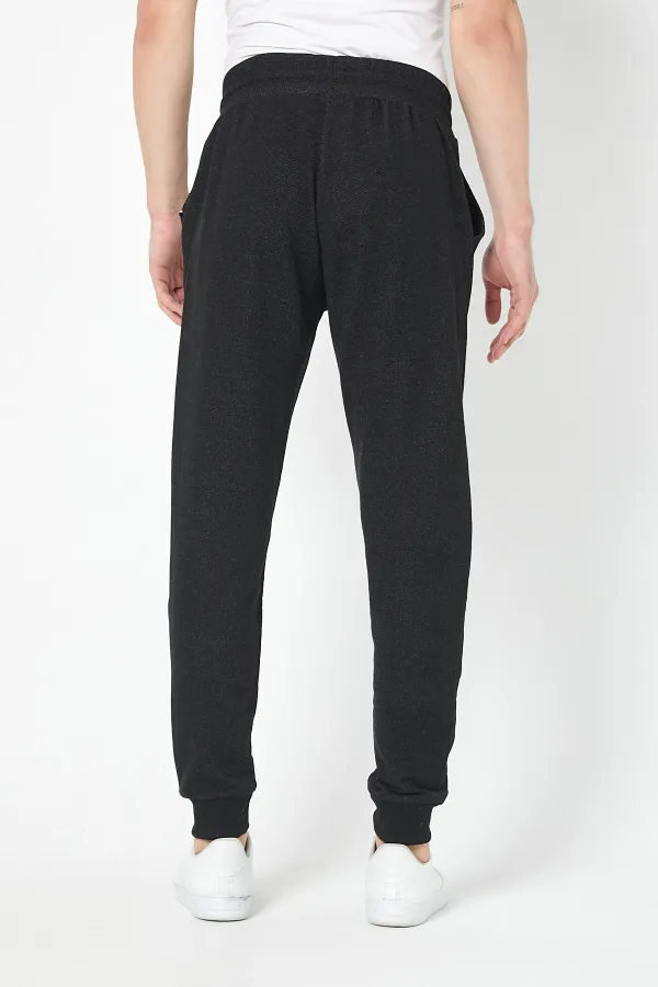 Erkek Siyah Slim Fit Mevsimlik Eşofman Altı MTLC8442