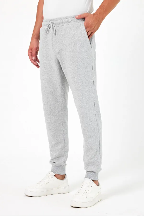 Thick Black-Navy-Gray-Anthracite Men's 4-Pack Jogger Sweatpants with Back Pockets, Elasticated Cuffs, Regular Fit, Non-Framed