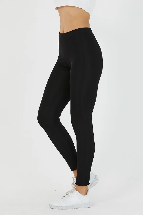 Leggings noirs taille haute pour femmes MTLCKT-03