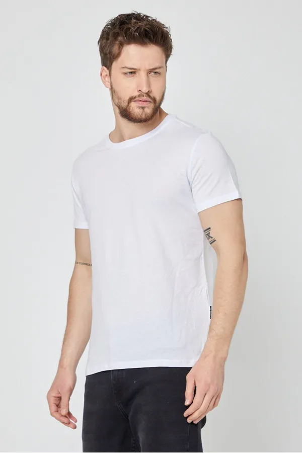 Erkek Çok Renkli T- Shirt Regular Fit Rahat Kesim Bisiklet Yaka 5'li Basic Tişört Paketi