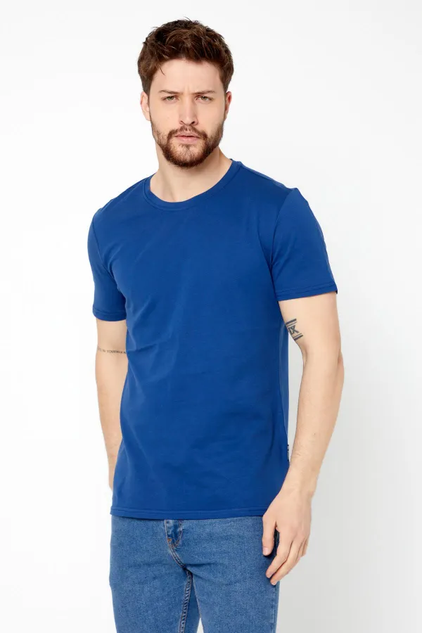 Erkek Çok Renkli T- Shirt Regular Fit Rahat Kesim Bisiklet Yaka Basic Tişört 
