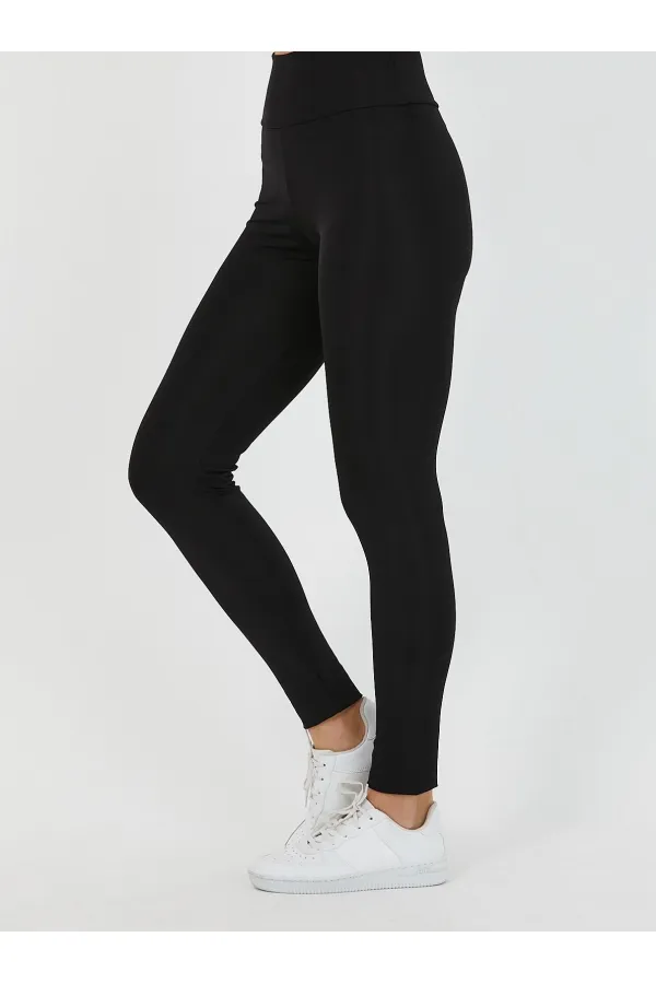 Kadın Siyah Yüksek Bel Toparlayıcı Tayt  MTLCKT-02