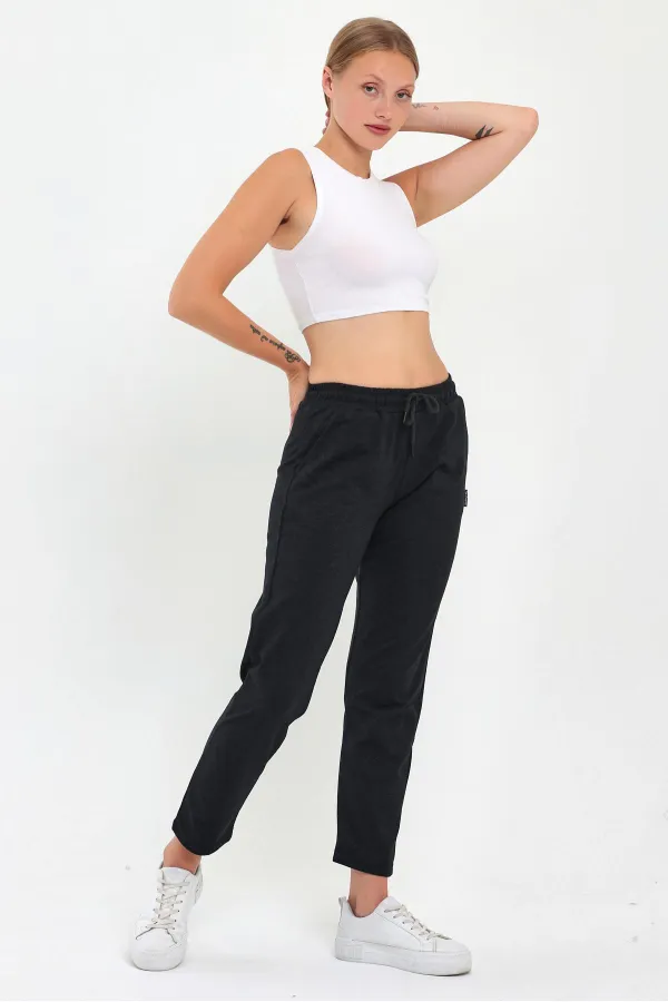  Pantalon de survêtement classique à poches pour femmes