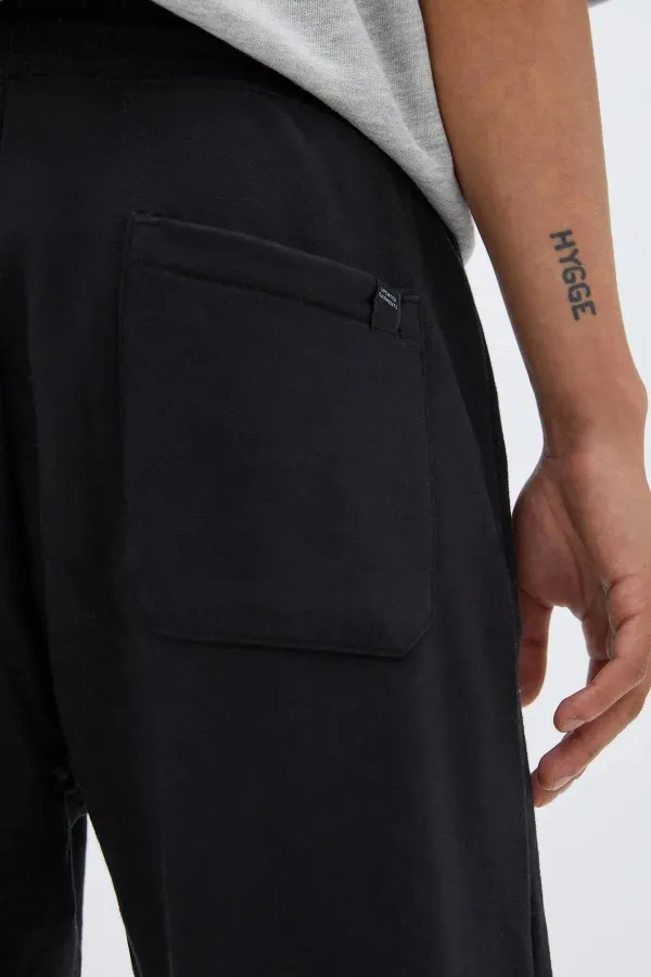 Erkek Antrasit Arka Cep Etiket Detaylı Paça Lastikli Regular Fit Eşofman Altı