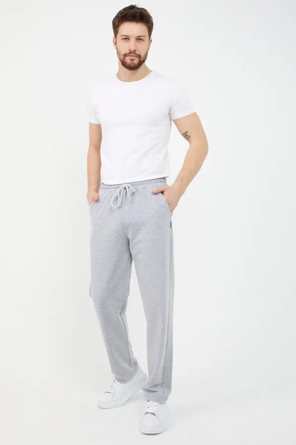Pantalon de survêtement pour homme, coupe droite et décontractée