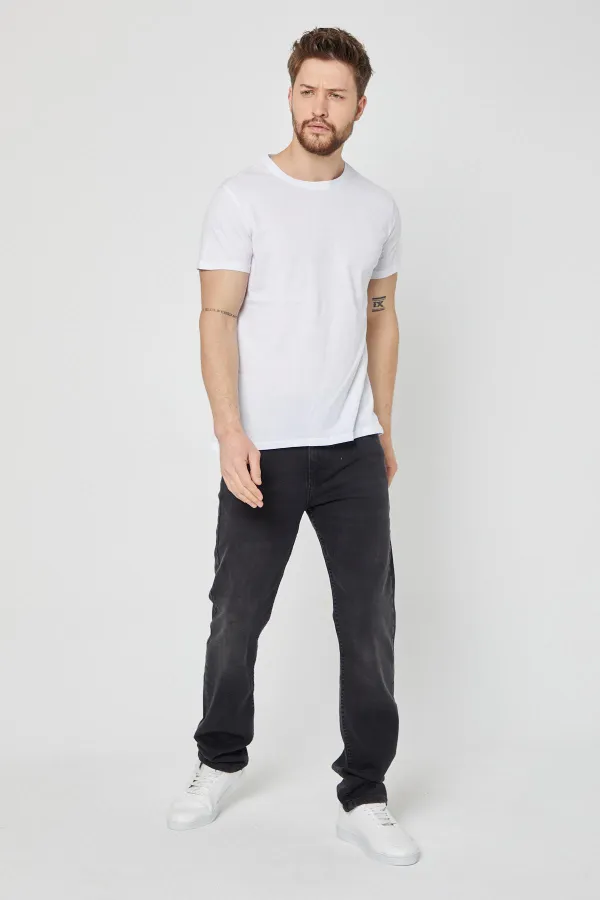 Erkek Çok Renkli T- Shirt Regular Fit Rahat Kesim Bisiklet Yaka Basic Tişört 