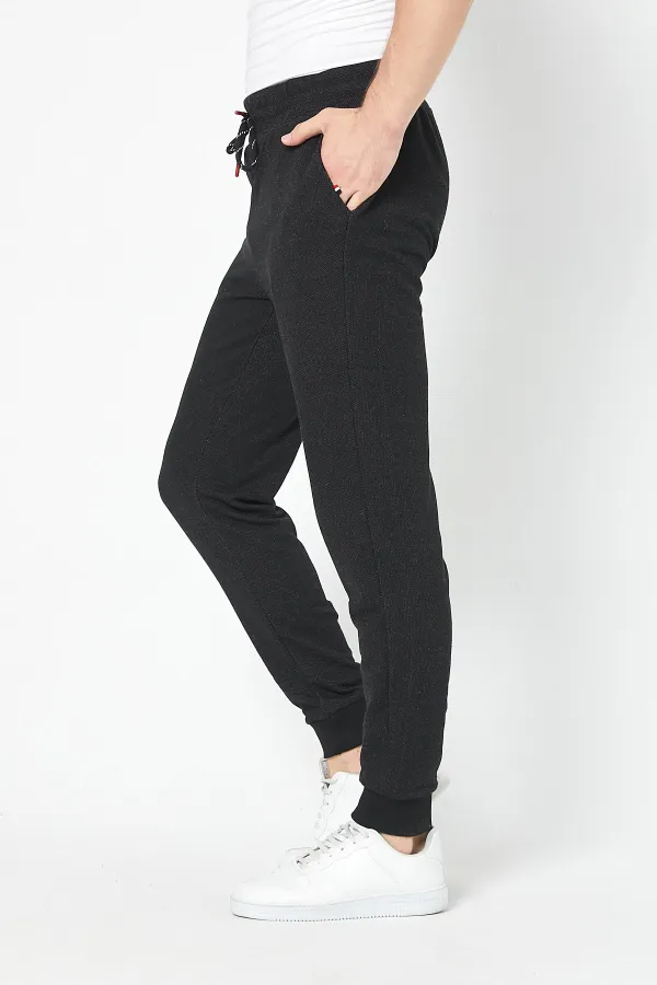 Erkek Siyah Slim Fit Mevsimlik Eşofman Altı MTLC8442