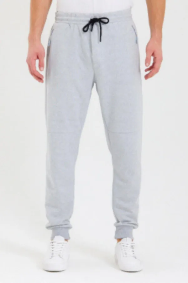 Sİyah-Gri Erkek Paçası Lastikli 2'li Eşofman Altı