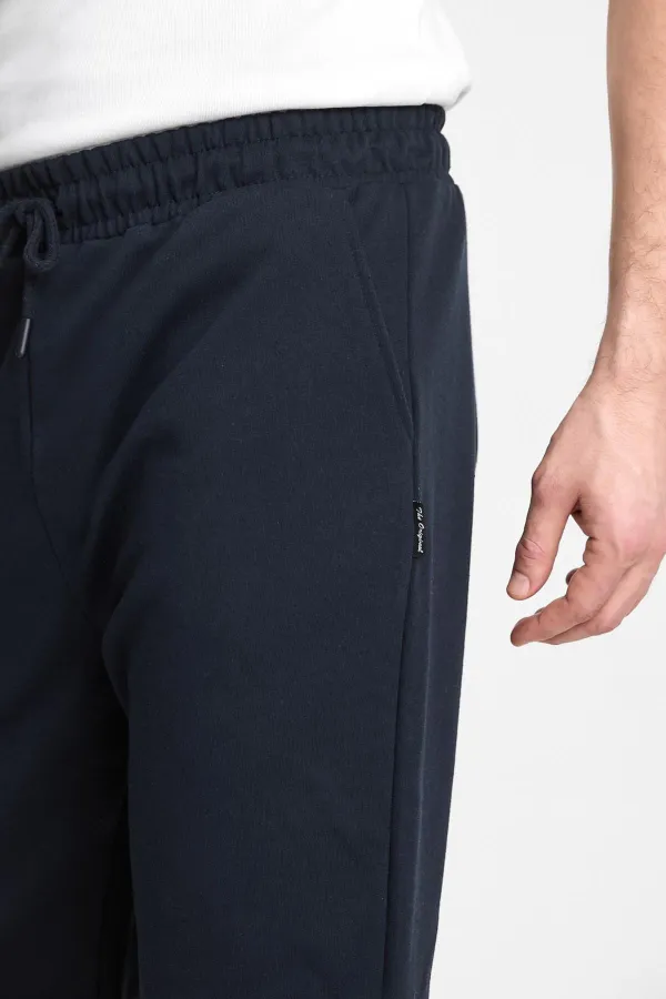 Erkek Siyah Şort - Yan Cepli Beli Lastikli Regular Fit Rahat Kesim