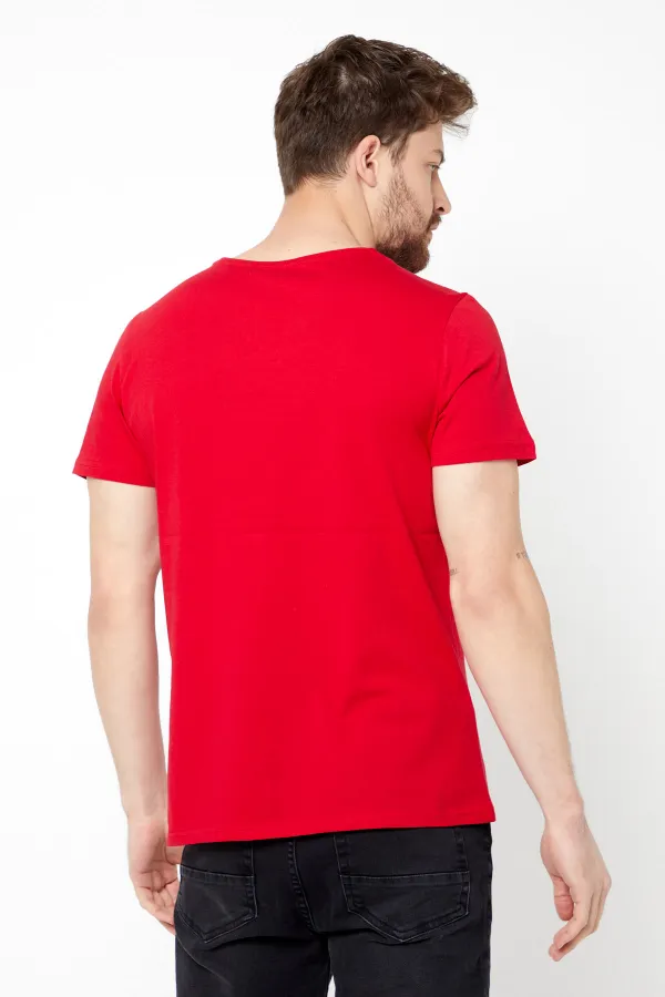Men's Cotton Short Sleeve V-Neck T-shirt