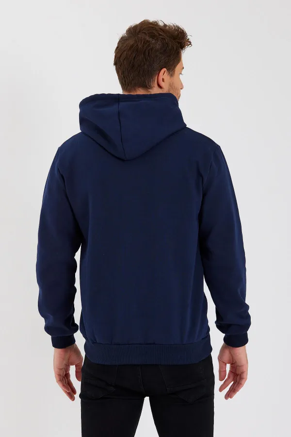 Gilet à capuche zippé noir métallisé pour homme avec poche kangourou et doublure en coton