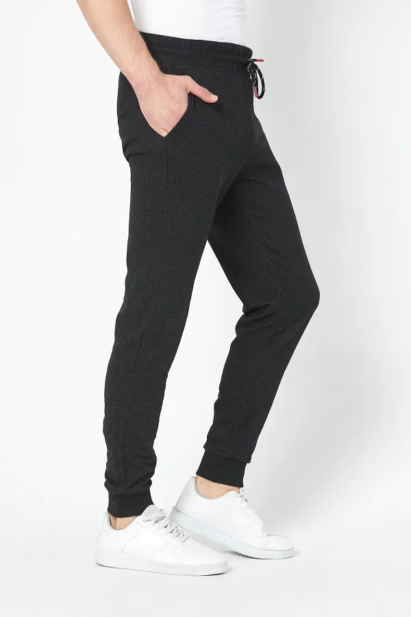 Erkek Siyah Slim Fit Mevsimlik Eşofman Altı MTLC8442