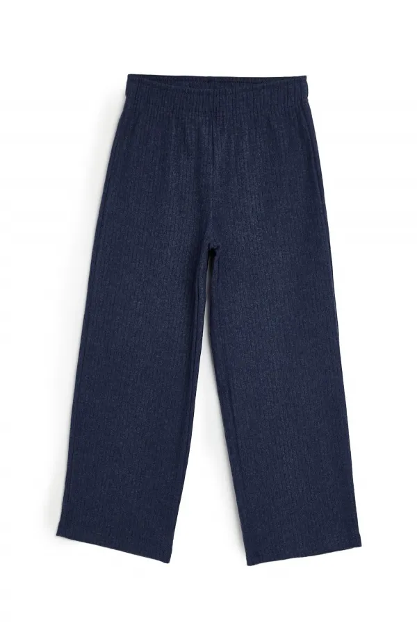 Indigo Wide Leg Elastic Waist Winter Kids Sweatpants