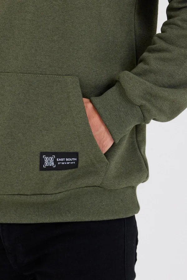 Kanguru Cepli Kapüşonlu İçi pamuklu Erkek Sweatshirt