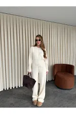 Off-white snap-button knit set - 904