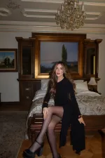 Black Sandy Tail Mini Dress - 0533