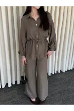 Koyu Kahve Gömlek Pantolon Takım - 51311
