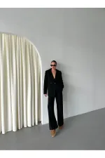 Black Demande Jacket and Trousers Suit - 2025130