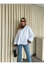 Beyaz İçi Dantelli Gömlek - 0826