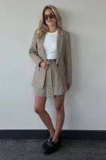 Ensemble veste et short moutarde - 9546