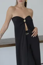 Ensemble cape et pantalon Black Bianca