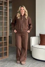 Brown Nora Tracksuit Set - 8001