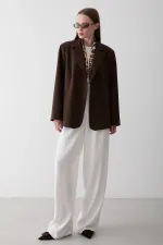 Brown Blazer Jacket - 7619 Brown Blazer Jacket - 7619