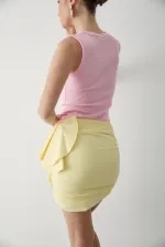 Chemisier rose côtelé à col V