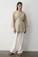 Mint Iç Kemerli Fakir Kol Kimono - 5383