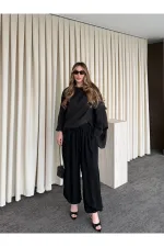 Siyah Uçuşan Pelerin Panço - 0901