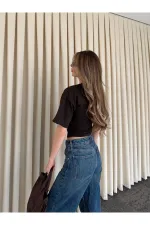 Kahverengi Yanı Drapeli Body - 261003