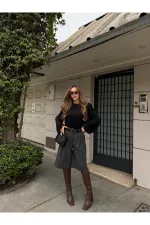 Antrasit Bermuda Şort - 40589