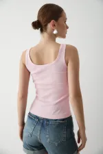 Pembe Önden Düğmeli Atlet - 251001