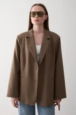 Khaki Blazer Jacket - 7619 Khaki Blazer Jacket - 7619