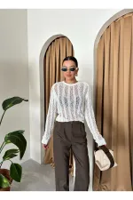 Off-white Spiderweb Knit Blouse